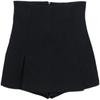 Women's 2023 Black High-Waist Slit Bodycon A-Line Shorts Skirt for Summer