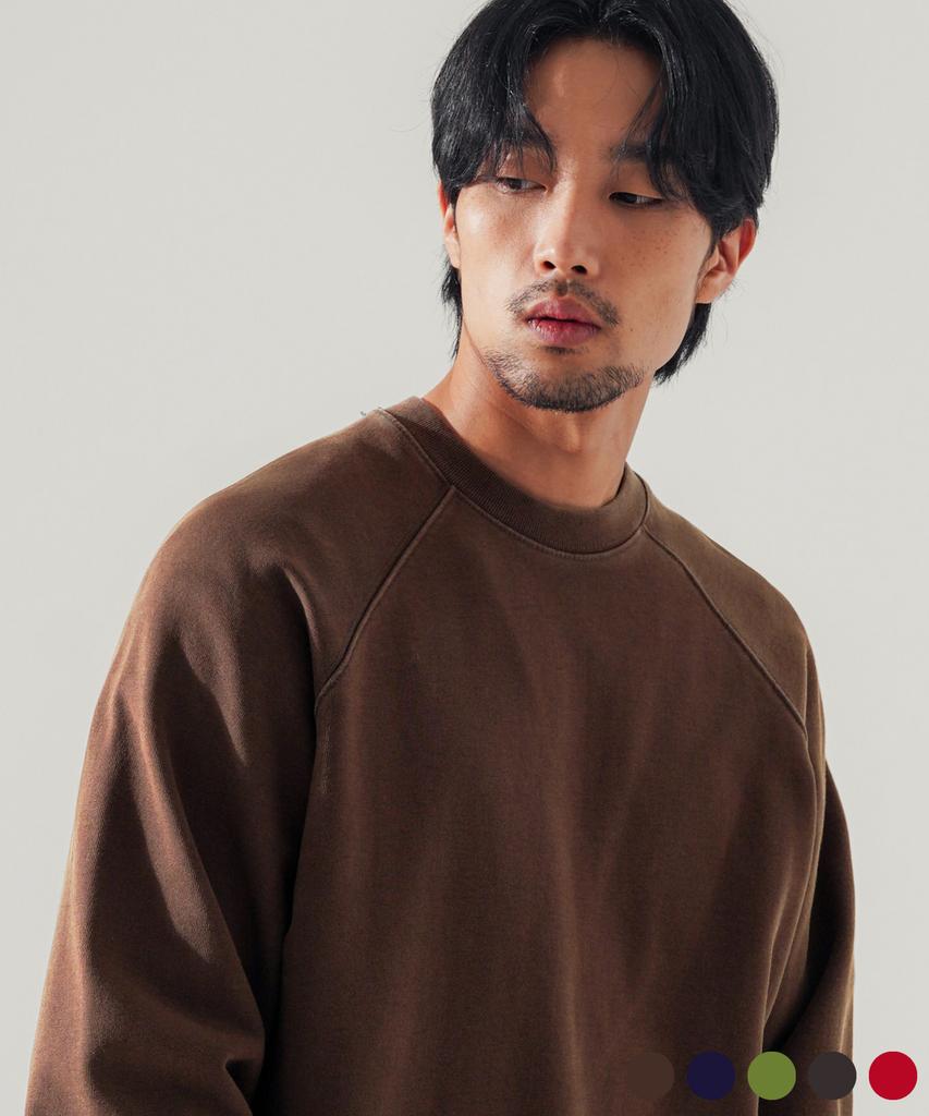 FP142 Mtor 876 Raglan Washed Sweatshirt Brown Sjmt1518