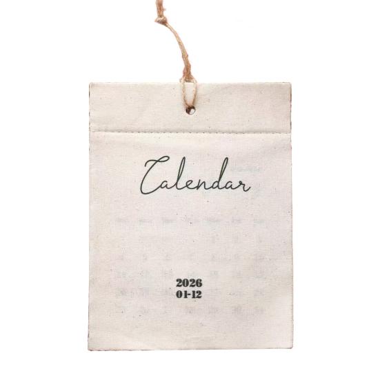

Тканевый настенный календарь 2026 Настенный тканевый календарь Янв. 2026 - Дек. Календарь на 12 месяцев на 2026 год для дома и офиса бежевый