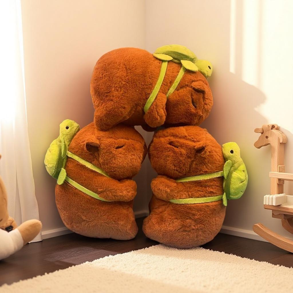 22-30CM Hot Plush Stuffed Doll Cute Scarf Pufferfish Plush Kawaii Animal Toy Children's Birthday Gift Capybara Doll Kids Toys