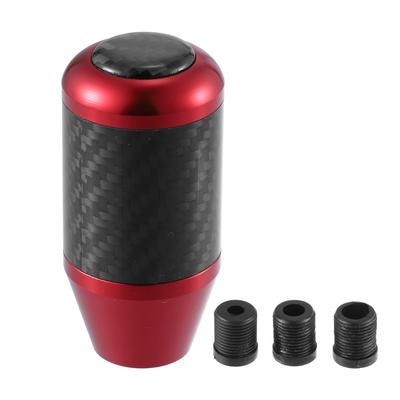 Automático Universal Manual Manopla de Câmbio Alavanca de Câmbio Transmissão Manípulo Alavanca de Câmbio Padrão Fibra de Carbono Vermelho