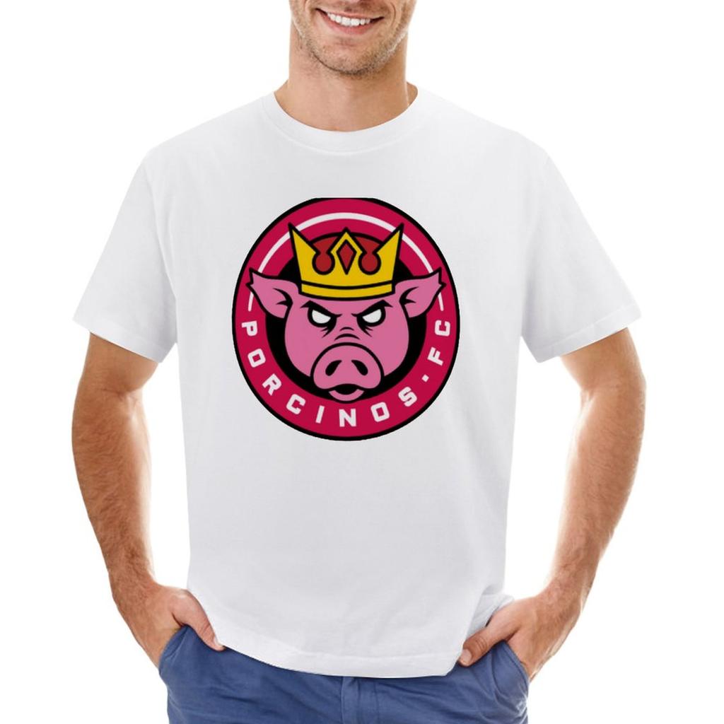 Porcinos Fc Tshirt Vintage T Shirt Mens Graphic Tshirts