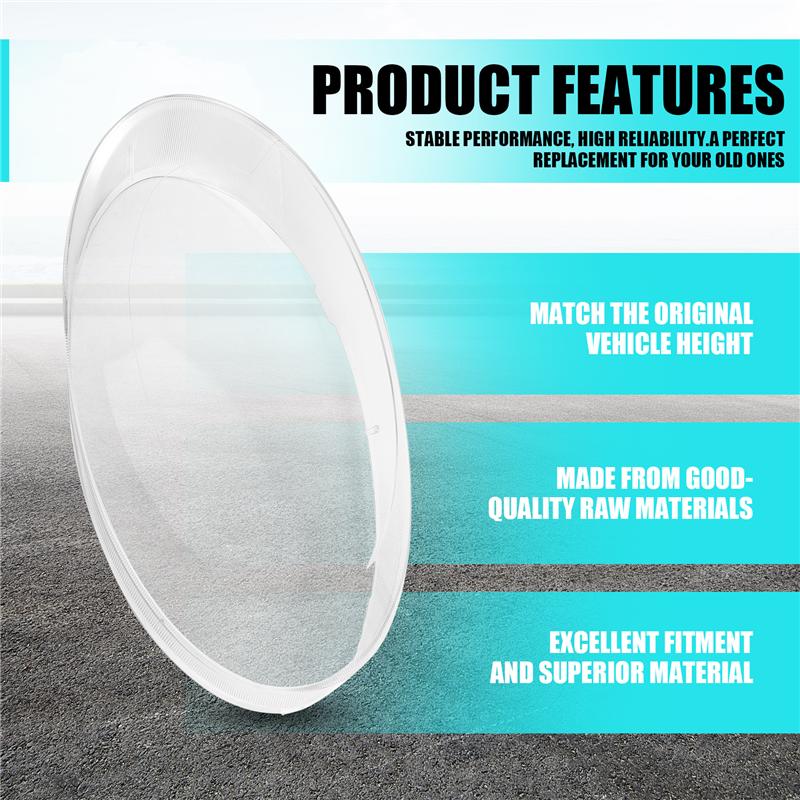 Car Headlamp Lens For VW Beetle 2013-2016 Transparent Shell Mask Headlight Cover Replace The Glass-A87Q
