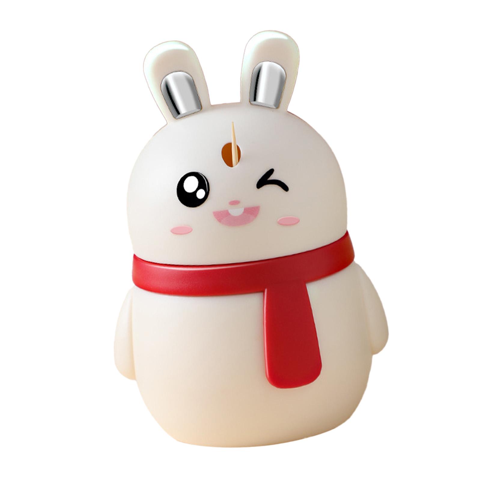 

Cute Toothpick Holder Dispenser Portable Plastic Funny Decorative Toothpick Container Storage Box for Kitchen белый