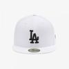 New Era La Dodgers Basic Fitted Cap Optic White