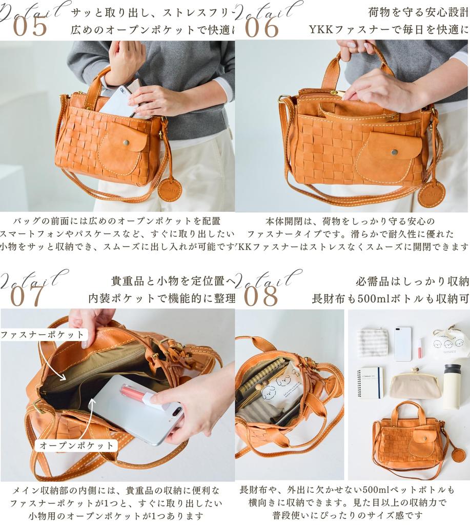 ZUCCHERO Dames Handtas van Echt Leer, 2-Weg Schoudertas Handtas, Zucchero 40020