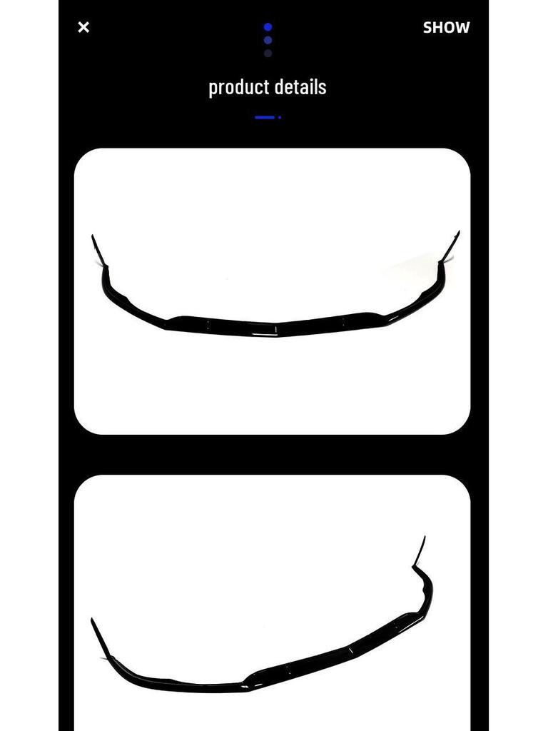 Applicable Mercedes C63 AMG Edition 1 Gloss Black Front Lip Body Kit