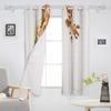 Fun Giraffe Animal White Blackout Curtains For Living Room Bedroom Window Treatment Blinds Drapes Kitchen Curtains