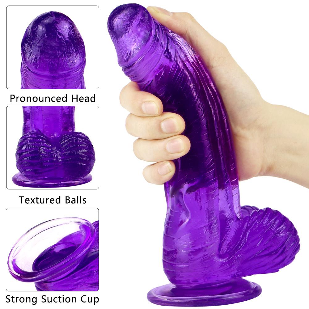 24cm 6 Color Big Black Dick Anal Plug Adult Sex Toy Fisting Realistic Penis BDSM Strapon Dick Pegging Femdom Women's Masturbator