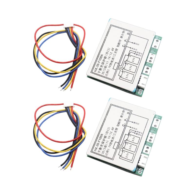 High Current 100A 12.6V Liions BMSs PCBs Board Equilibriums Balancing Temperature Monitoring For Power Tool Solar Systems
