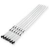 Flat Skewers Long Wood Handle BBQ Skewer 55cm Shish Kebab Barbecue Grill Sticks Stainless Steel Outdoors Grill Needle BBQ Forks