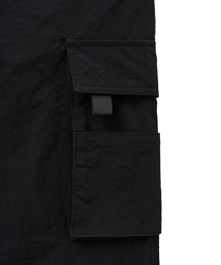 PHYPS MOTORCYCLE Nylon Cargo Bermuda Shorts Black