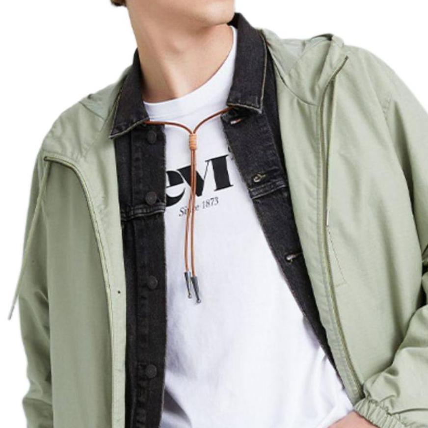 Levis Rozpinana Bluza z Kapturem i Sznurkiem Kurtki Męskie Zielony A0705-0000