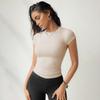 GMXIA Clothes Spring and Autumn Women's Thread Slim Spice Girl Top Solid Color Sports Short-sleeved T-shirt Knitted Vests