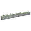 VidaXL Raised Bed with Gabion Flower Bed Plants Garden Terrace Outdoor Backyard Planter Galvanized Steel 145641