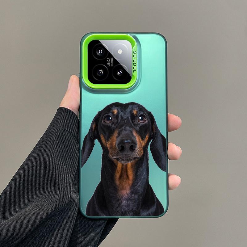 Gift Phone Case For Xiaomi Redmi Note 15 14 5G 13 12 10 11 Pro Plus 4G 15C 14C 13C 12C Silver IMD Cover Dachshund Sausage Dog