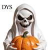 Halloween Party Props for Countertops White Ghost Pumpkin Resin Statue, Spooky Holding Mini Hand Painted Ornament Figurine Garden Yard Tabletop Mantel