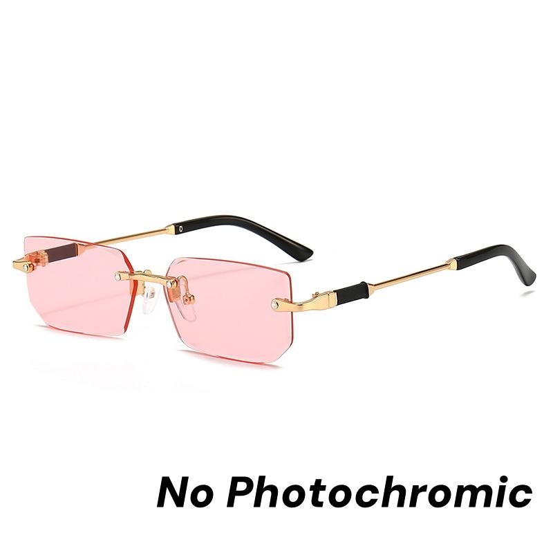 New Frameless Fashionable Sunglasses Personality UV400 Protection Outdoor Travel Street Photography Unisex Shades Glasses