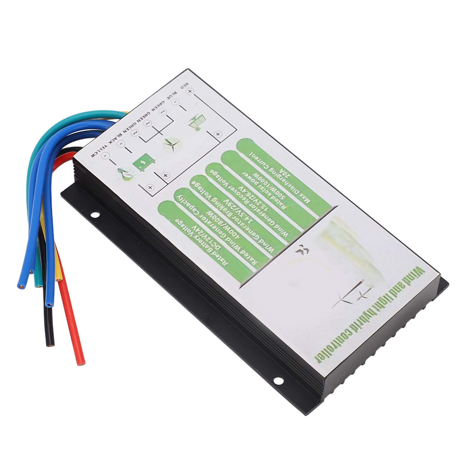 

Гибридный контроллер заряда ветро-солнечного генератора 12 В 24 В аккумуляторная батарея Автоматический ШИМ 20 А Максимальная мощность турбины 800 Вт и 1000 Вт