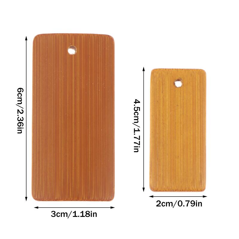 10/20Pcs Unfinished Wood Tags Natural Bamboo Blanks Tags Square Tag For Diy Craft Bookmarks Hanging Tags Party Gifts