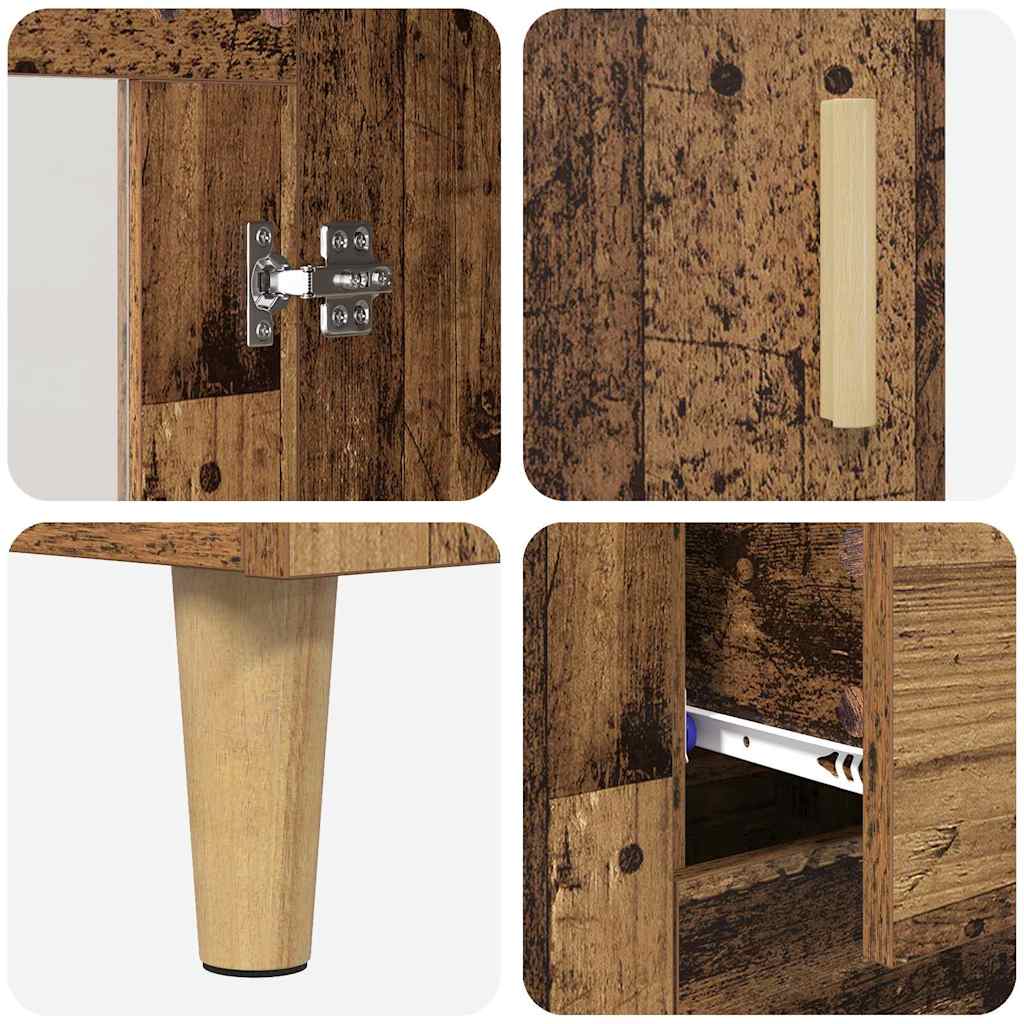 Highboard Reclaimed Wood Look 27.4 x 13.4 x 70.9 in (L x W x H) Particleboard