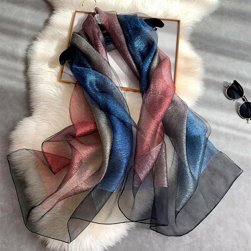 New Silk Scarf Women Fashion Shawls And Wraps Lady Travel Pashmina High Quality polyester Scarves Winter Neck Wram Bandana