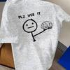 Unisexs Pure Cotton Fashionable Casual Sports D Interesting Pattern Printed Round Neck Short Sleeved Tshirt Unisex And Unisex