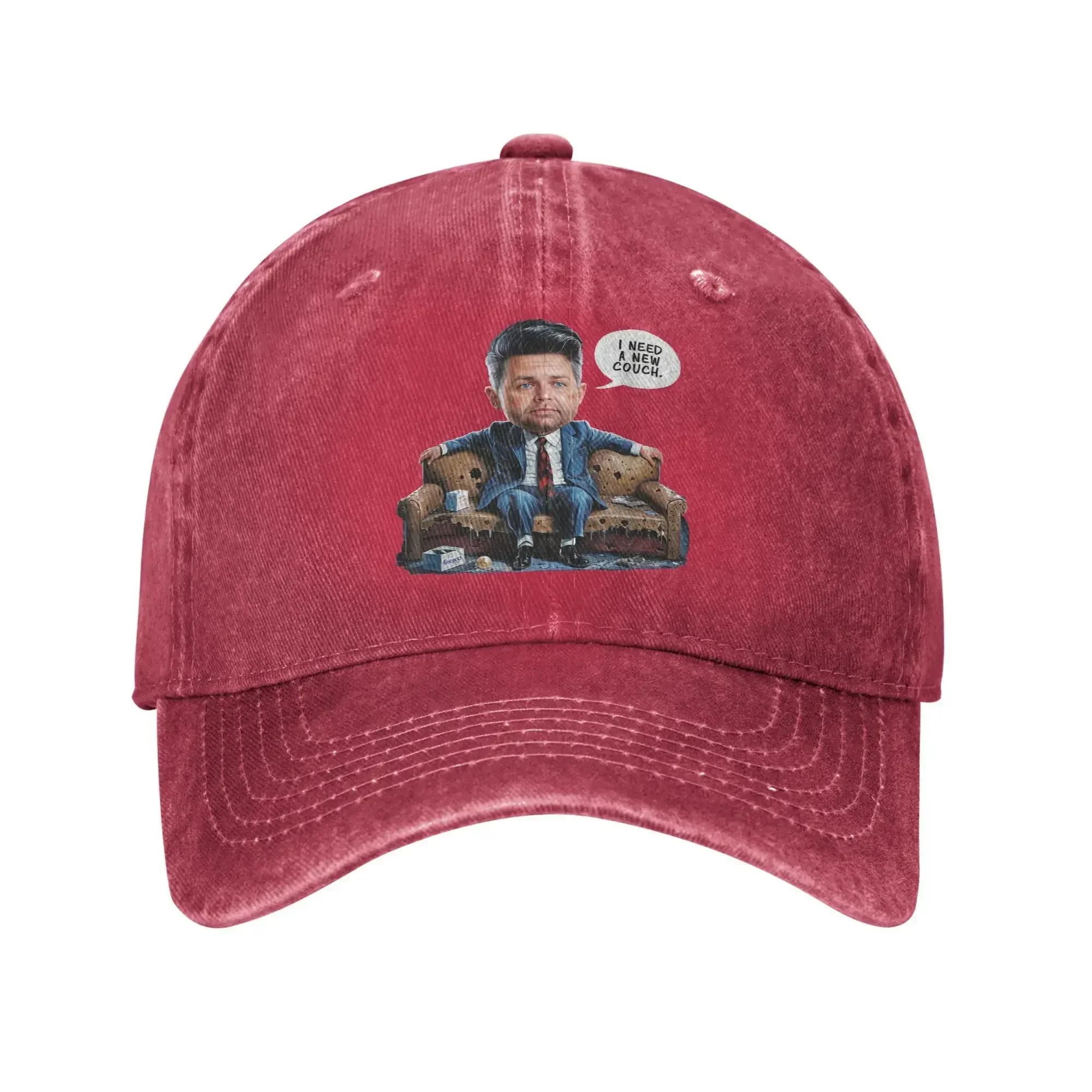 JD Vance I Need A New Couch Funny Political Weird Meme Casual Baseball Cap Summer  Trucker Hat Women Men y2k Funny Baseball Caps One Size