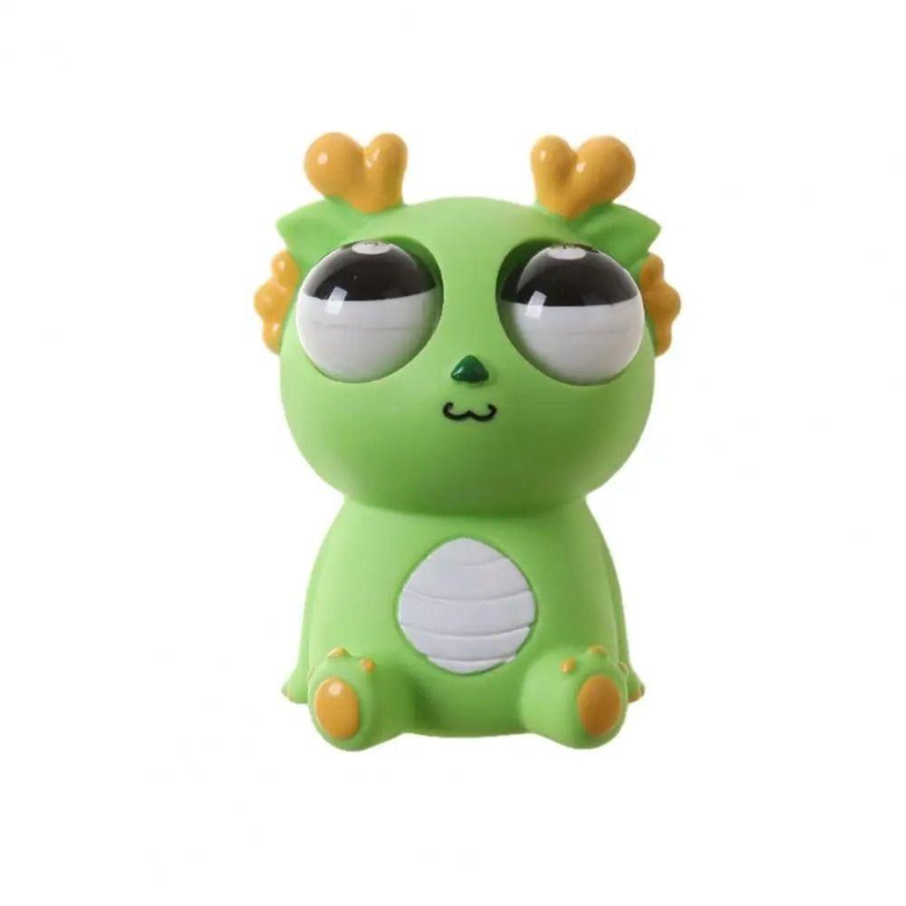 

Bouncing Toy Grass Worm Pinch Toy Big Eyeball Squeeze Toy Funny Eye Popping Worm Stress Relief зелений