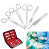 5Pcs Dental Surgery Kit Scissors Forceps Hemostat Suture Practice Tools for Students Oral Extraction