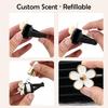 4Pcs Cute Daisy Flowers Car Air Freshener Vent Clips, 4 Sizes Sparkle White Flower Car Diffuser Clips, Refillable Girly Car Accessories for Women