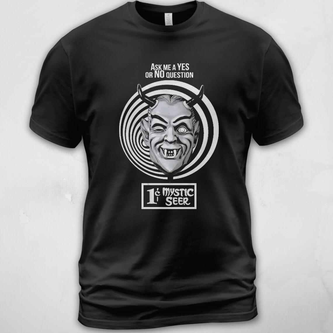 Womens Men Adult The Twilight Zone Mystic Seer Yes Or No Question T-Shirt 3XL