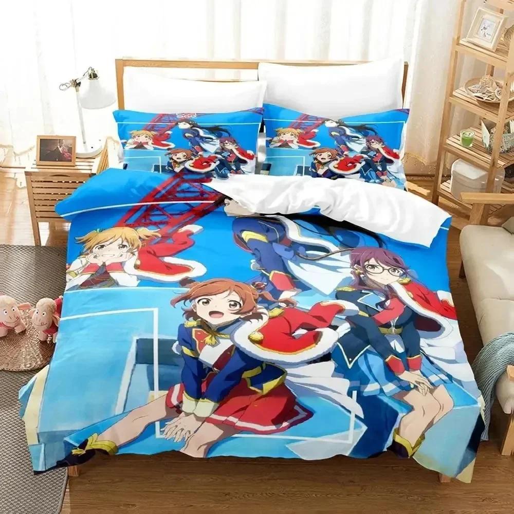 Anime Revue Starlight Bedding Set Boys Girls Twin Queen Size Duvet Cover Pillowcase Bed Kids Adult Fashion Home Textileextile