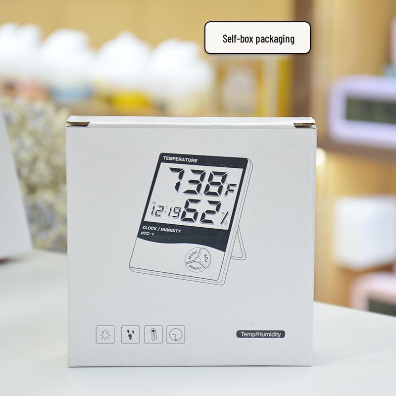 HTC-1 Wall-Mount Digital Thermometer & Alarm Clock with Large Display