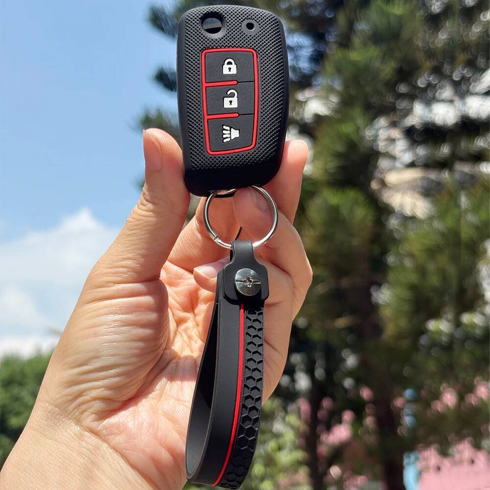 For Nissan Kicks Remote Key Fob Case With Keychain Protection For Nissan Qashqai Navara Horn Altima Sunny Cefiro A32 Juke Xtrail