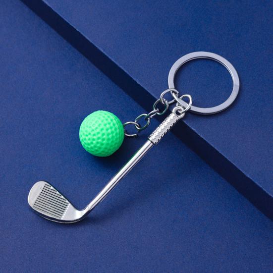 Keychain Pendant Simulated Golf Pendant Gym Keyring Sports Style Golf Club Key Holder Fitness Bag Accessories