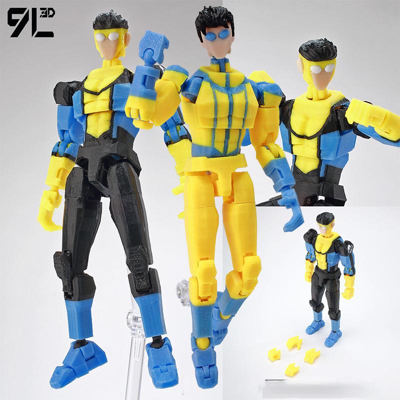 9L 3D Printing Invincible Cartoon 13 Lucky Action Ornaments PVC Material Model Ornaments Room Decoration Multi Joint Model Gifts