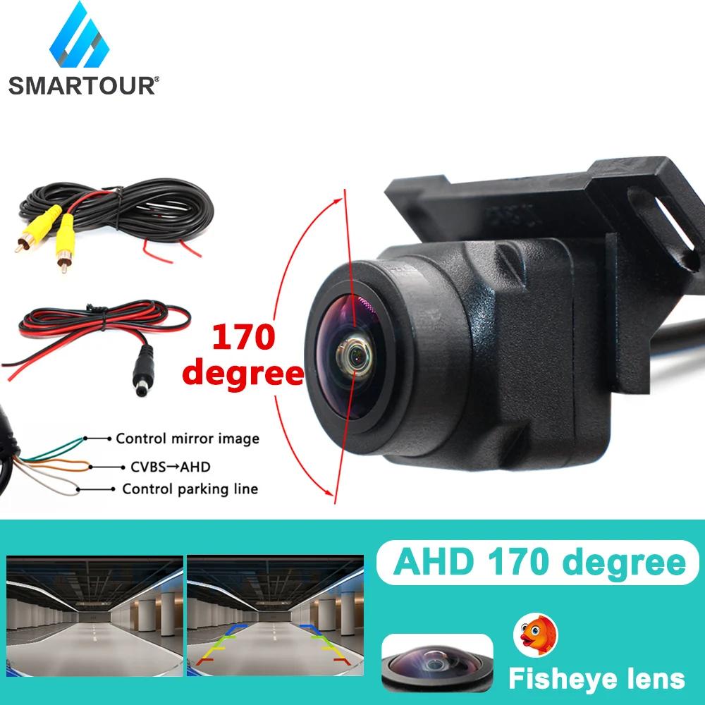 HD1296*1080P 180 Gradi CCD Obiettivo Fisheye Visione Notturna Starlight Telecamera Anteriore / Posteriore per Veicolo Telecamera di Retromarcia per Auto