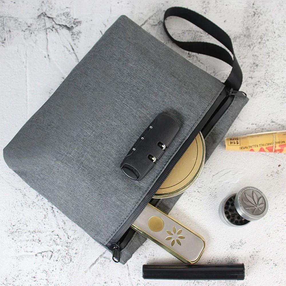 Combination Lock Smell Isolation Case Carbon Lined Travel Medicine Box  Camping