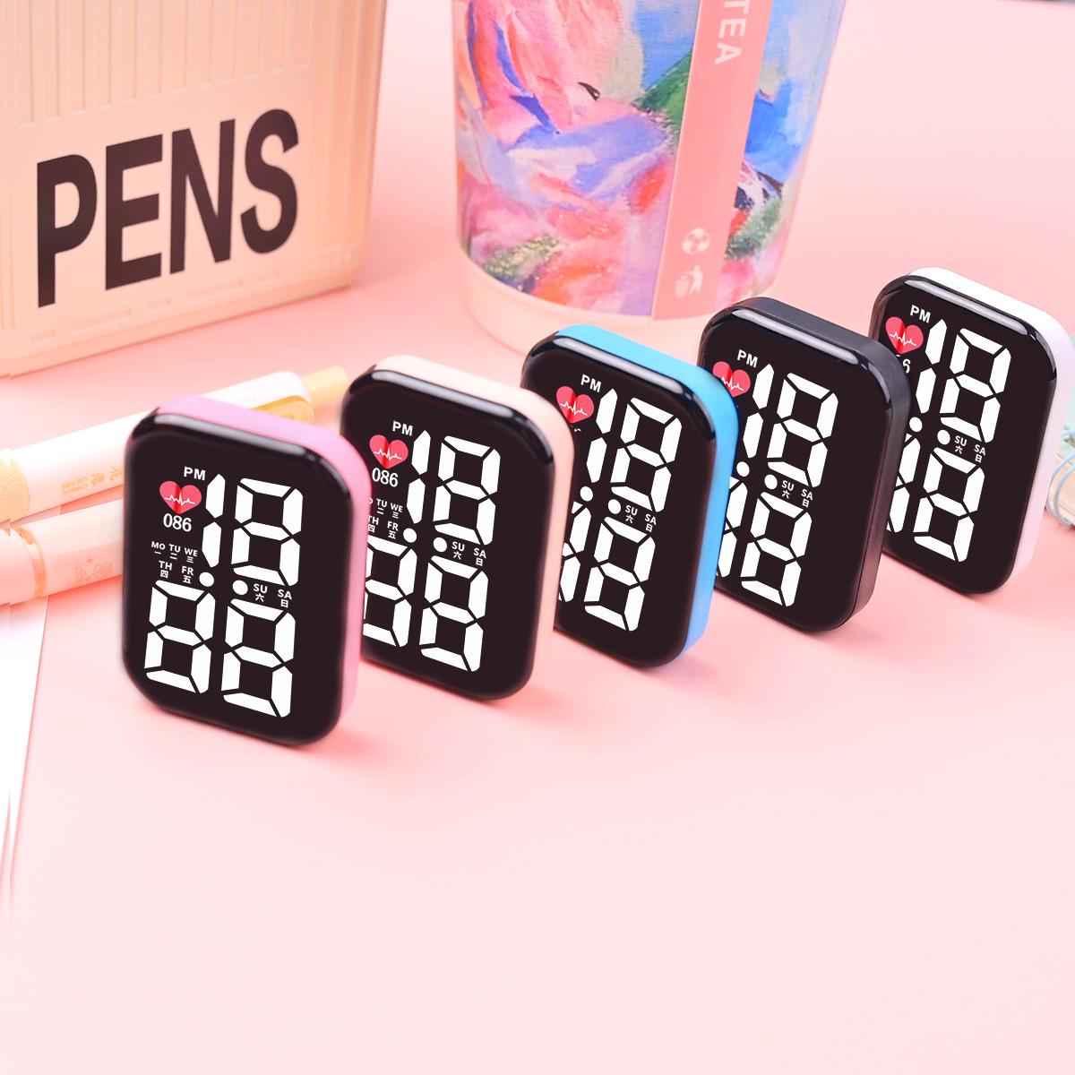 Электромобиль Большой Экран Светящиеся Цифровые Часы - Простые Мини HD Наклеиваемые Часы Black