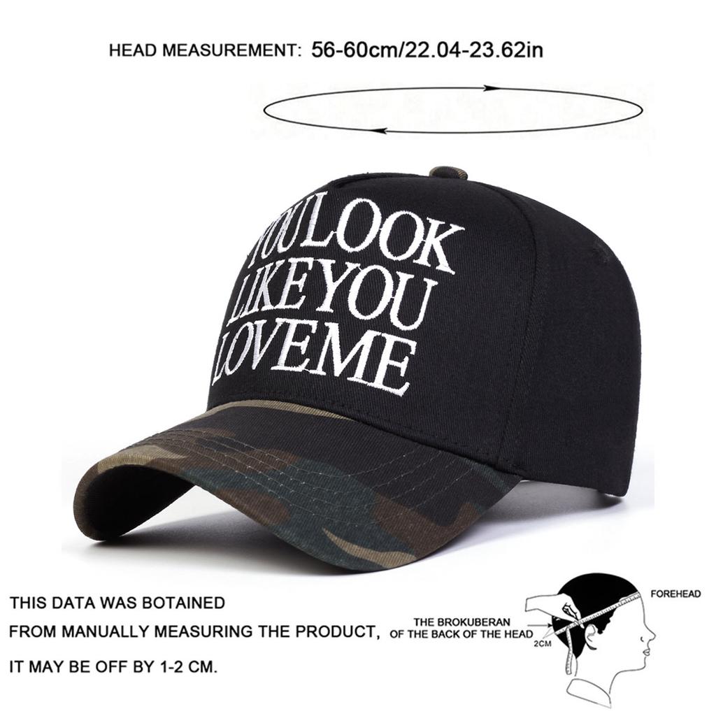 Unisex YOU LOOK LIKE YOU LOVE ME Embroidery Baseball Caps Spring Autumn Outdoor Adjustable Casual Hats Dad Hat Sunscreen Hat