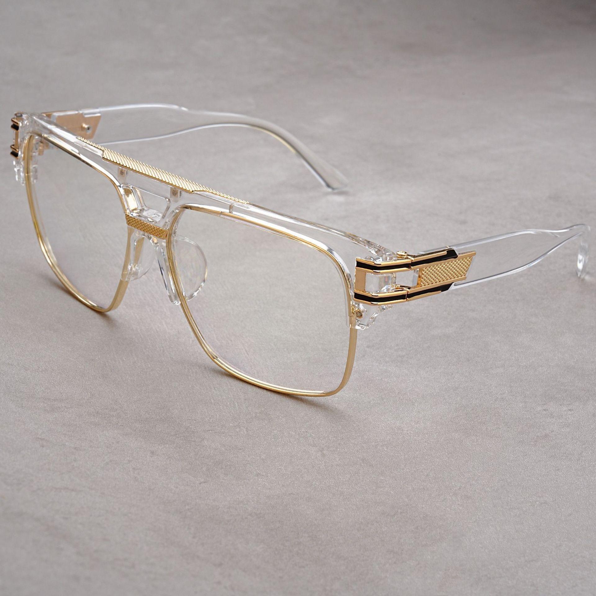 

Роскошные Стильные Мужские Солнцезащитные Очки Дизайнерские Квадратные Металлические Солнцезащитные Очки Классическая Мода Вождение Alpha Shades UV400