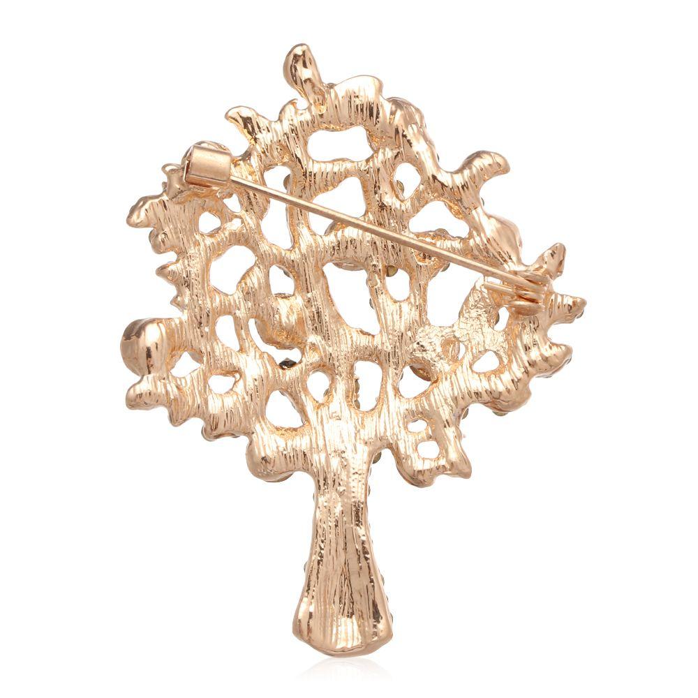 Rhinestone Fashion Jewelry Snowflake Xmas Tree Pins Brooches Christmas Brooch Badges