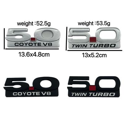 Ford Mustang 5.0 COYOTE V8 Fender Side Marker Sticker for Focus, Escape, Mondeo