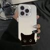 Cute Black Cat Pattern Electroplate IMD Phone Case For  Mi 14 13 12 13T 14T Pro 11 Lite 5G Poco F6 X5 X6 M6 Pro 4G Cover