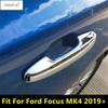 Side Door Handle Decoration Protection Cover Trim For Ford Focus MK4 - 2025 ABS Chrome / Carbon Fiber Accessories Exterior