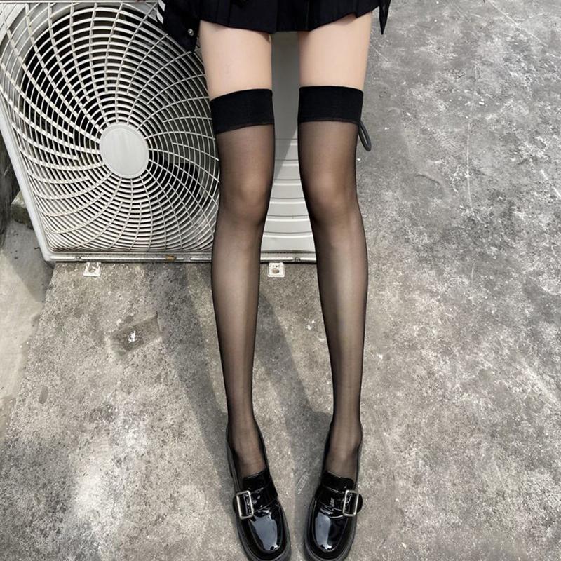 

1 пара ультратонких нейлоновых длинных носков-чулок, прозрачные чулки до бедра, женские носки до колена