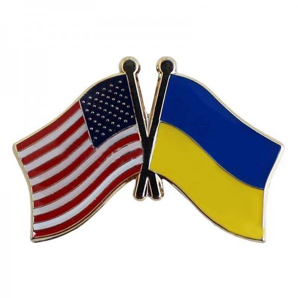 Ukraine Flag Brooch Coat of Arms of Ukraine Ukrainian National Flag Pin For Backpacks Hat Bag Clothes Patriotic Badge Enamel Pin
