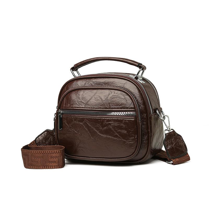 

Новая женская средняя сумка для мамы большой вместимости модная на плечо портативная сумка-мессенджер для женщин темно-коричневого