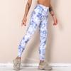 Pantaloni da yoga traspiranti ad asciugatura rapida con stampa digitale Fitness Leggings sportivi elastici stretti a vita alta da donna